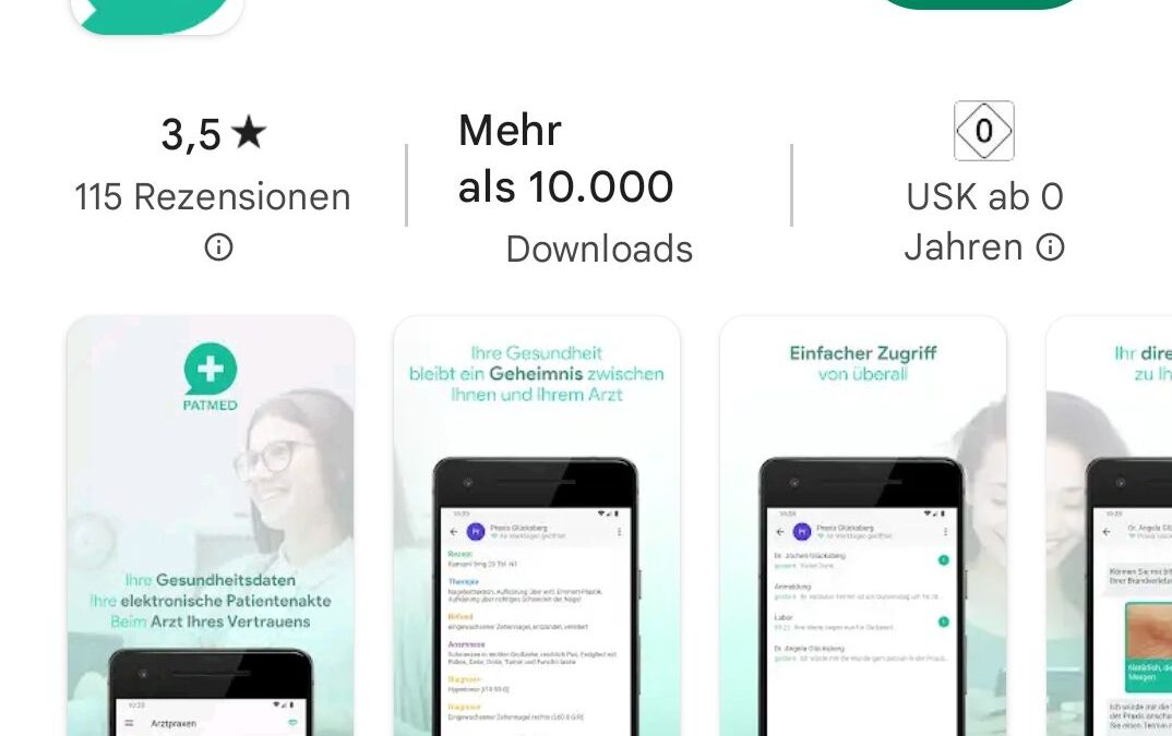 PatMed – die App für Ihre Gesundheitsdaten der Hausärzte Bad Feilnbach
